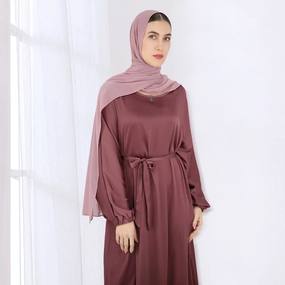 2023 Basic Middle East Türkiye Solid Color Large Size Multicolor Robe Muslim Dress Kaftan Femme Musulman Abayas for Women