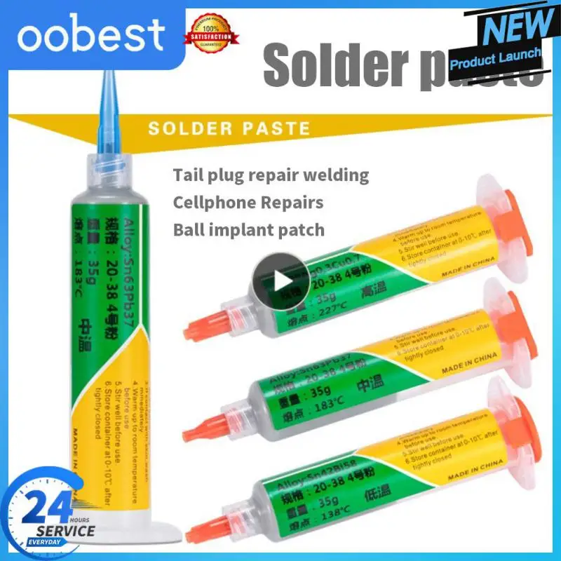 

1~10PCS Solder Paste Booster Repair Welding Paste Smd Ic Pcb Extruder Flux Soldering Oil Green Oil Glue Extruder 138℃-227℃