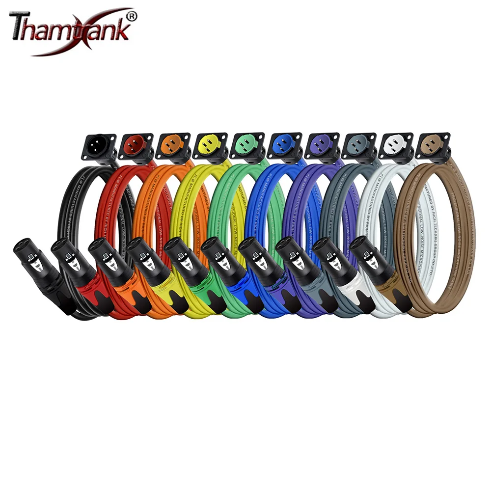 3-контактный XLR M/F разъем для монтажа на панели D-типа к разъему мама/папа сквозной