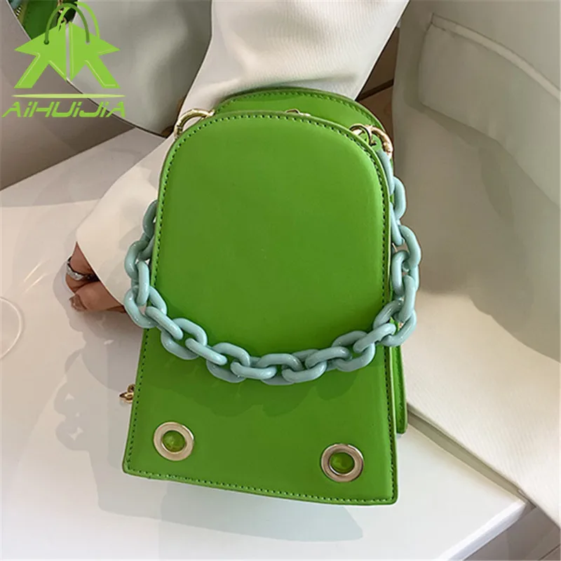 

Fashion Chain Shoulder Bag for Women High Quality Pu Leather Women Handbag and Purses New Designer Solid Color Messenger Bags