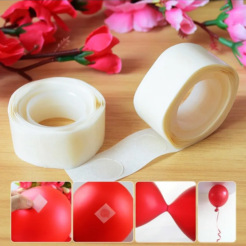 

100pcs Balloon Dispensing Festive Wedding Supplies Balloon Accessories Dot Double Sided Adhesive Ceiling or Wall Sticker