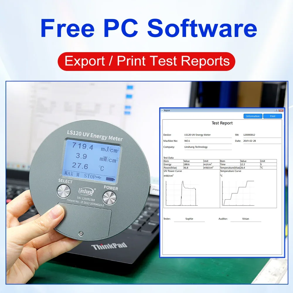 120 Измеритель УФ-энергии от 315 до 400 нм Интегратор измерения интенсивности UVA