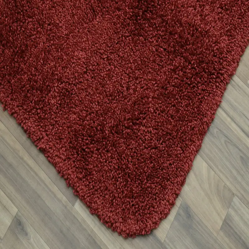 

Rug Serendipity 2 Piece Shaggy Nylon Washable Bathroom Rug Set Chili Pepper Red