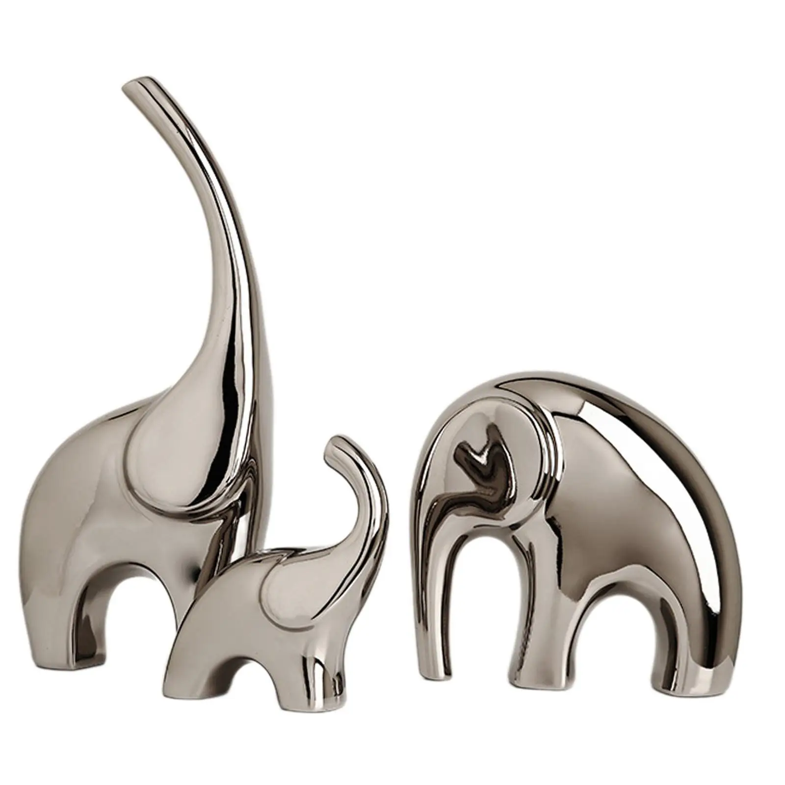 3 шт. керамические фигурки слонов