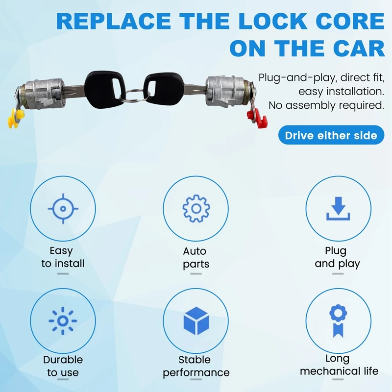 Автомобильный цилиндр LH и RH для дверного замка с ключом 69051-35030 69052-35040 пикапа Toyota