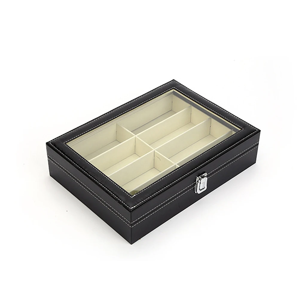 8 Slots Sunglasses Case Eyeglasses Eyewear Display Box Watch Organizer Collection Holder Gift Accessories Store
