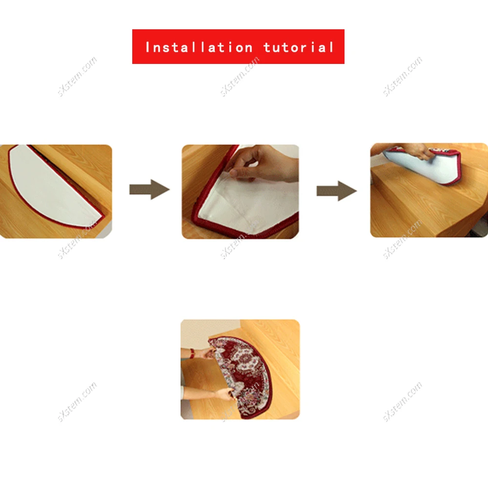 13 шт. самоклеящиеся коврики для лестницы из массива дерева |