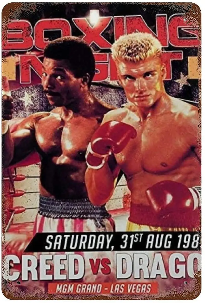 Ретро жестяные знаки Рокки Бальбоа из фильма бокс фитнес Replex в старинном стиле для спортзала спальни бара кафе Настенные Декоративные плакаты