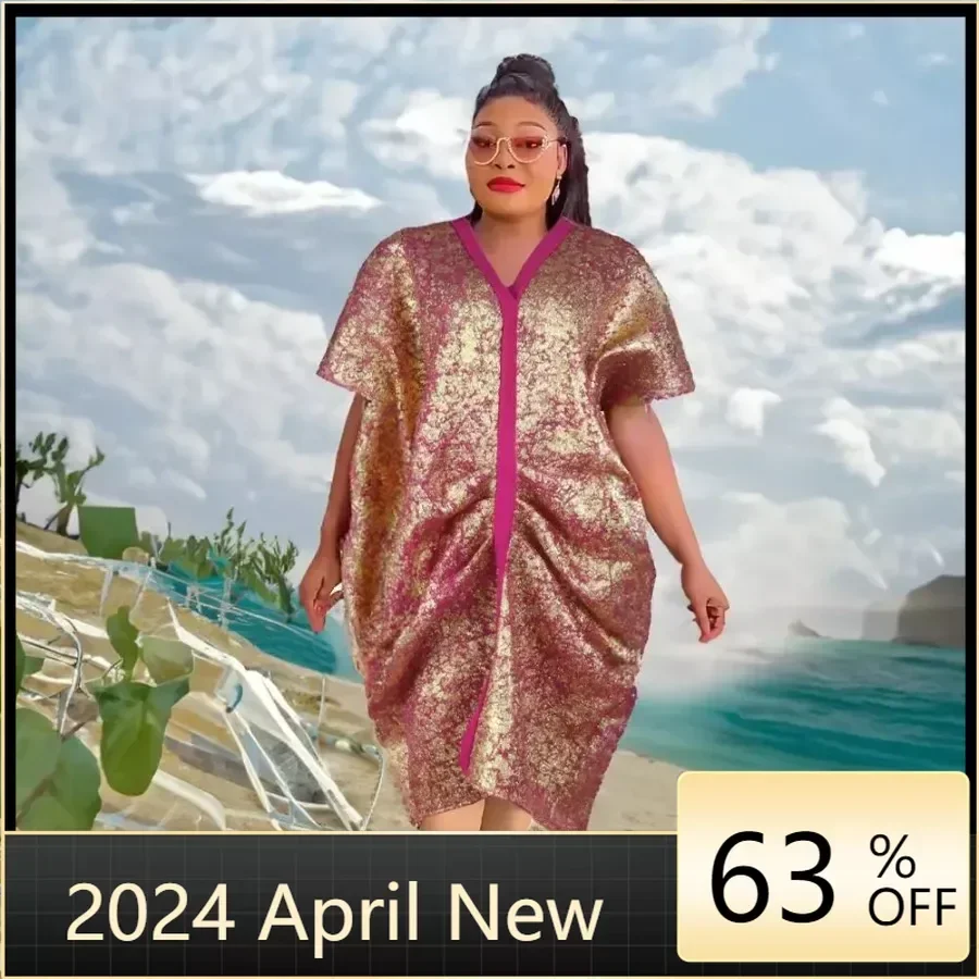 Африканские платья больших размеров для женщин весна-лето 2024 африканское