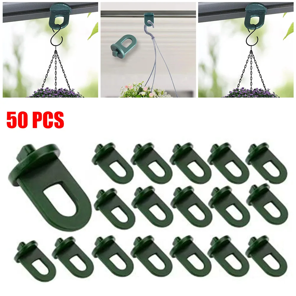50PCS Greenhouse Clips Fastener Tied Buckle Hanging Hook For  Plant Vegetable Grafting Hanging Support Plant Pot Hanger Clip