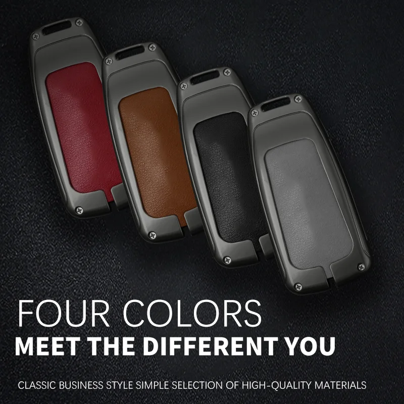 

Car Remote Key Case Cover Protective Keychain for Audi B new Q7 A4L A5 Q5L S4 TT TTS TTRS keys accessories leather decorate bag