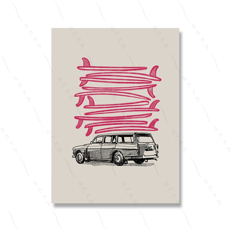 

Триппи коллаж картина для серфинга