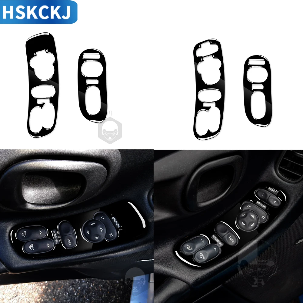 

Аксессуары для Chevrolet Corvette C5 1998-2004, автомобильная внутренняя Боковая дверь, отделка воздуховыпускного отверстия, наклейка, пластиковое украшение, черный