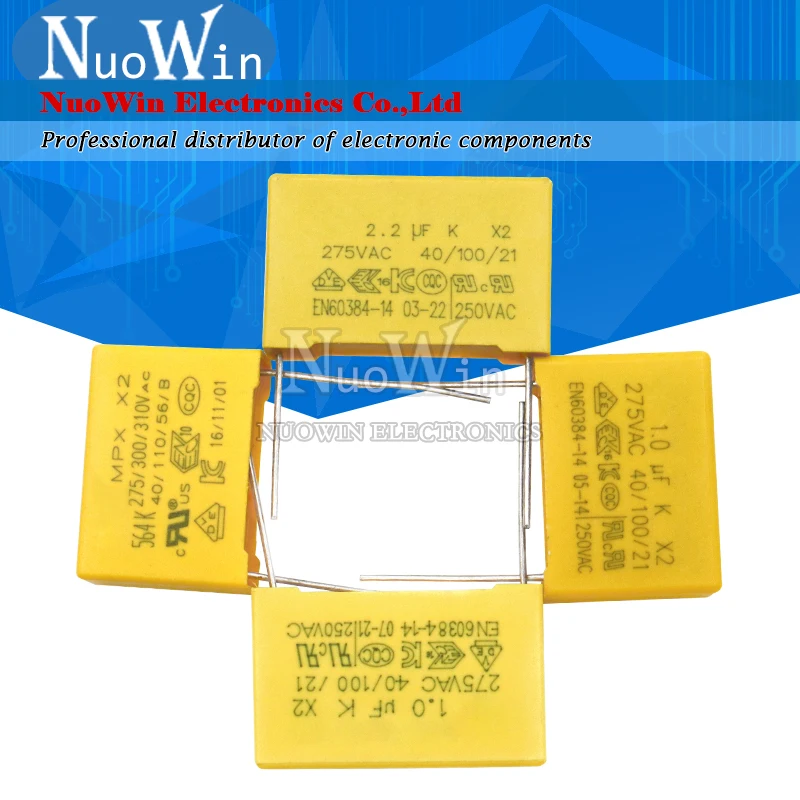 Конденсатор полипропиленовой пленки серии X2 275VAC 10 мм/15 мм/22,5 мм ...