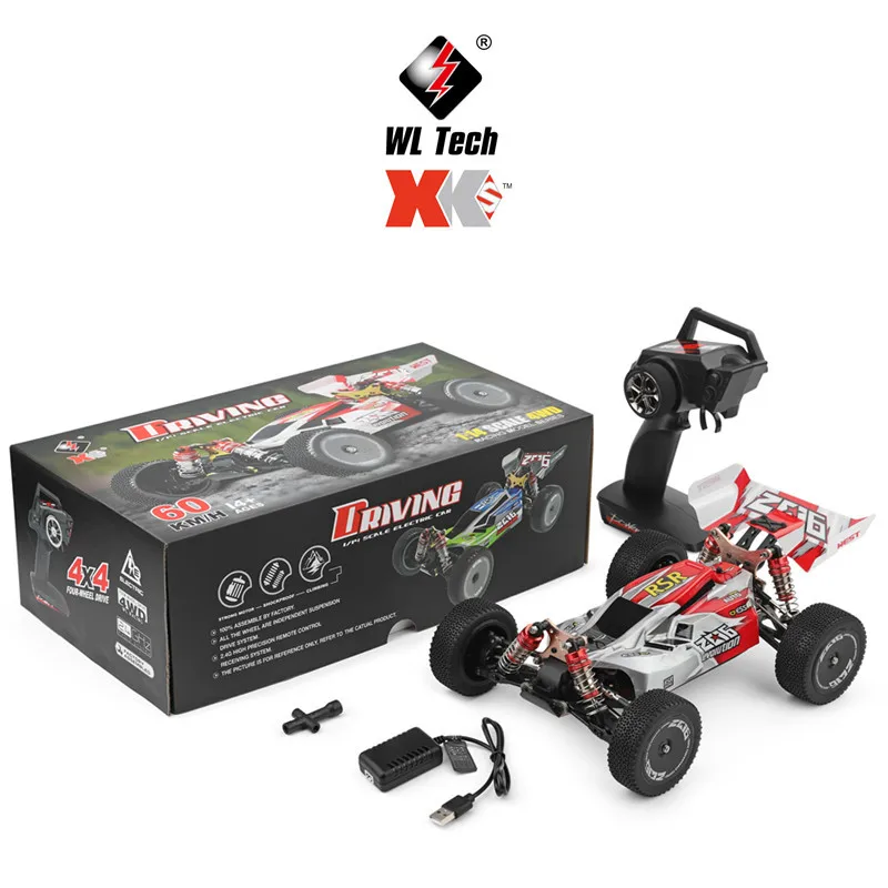 

US Stock Wltoys 144001 1/14 4WD Drift Racing RC Remote Control Car 550 Carbon Brush Motor Outdoor Toys For Boy Gift TH19366-SMT5