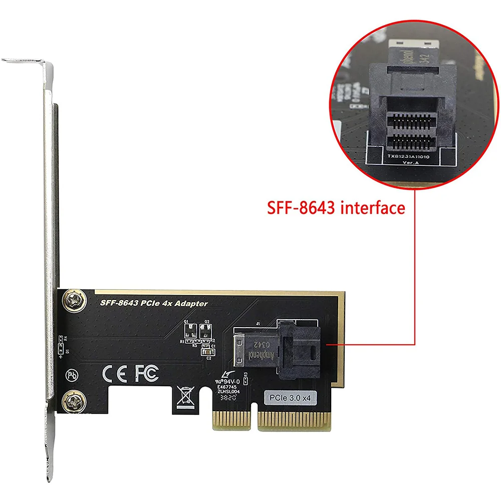 Адаптер PCI Express для телефона адаптер PCIe NVMe U.2 SSD - 2 5 &quotNVMe PCIE 4X совместим со слотом X4