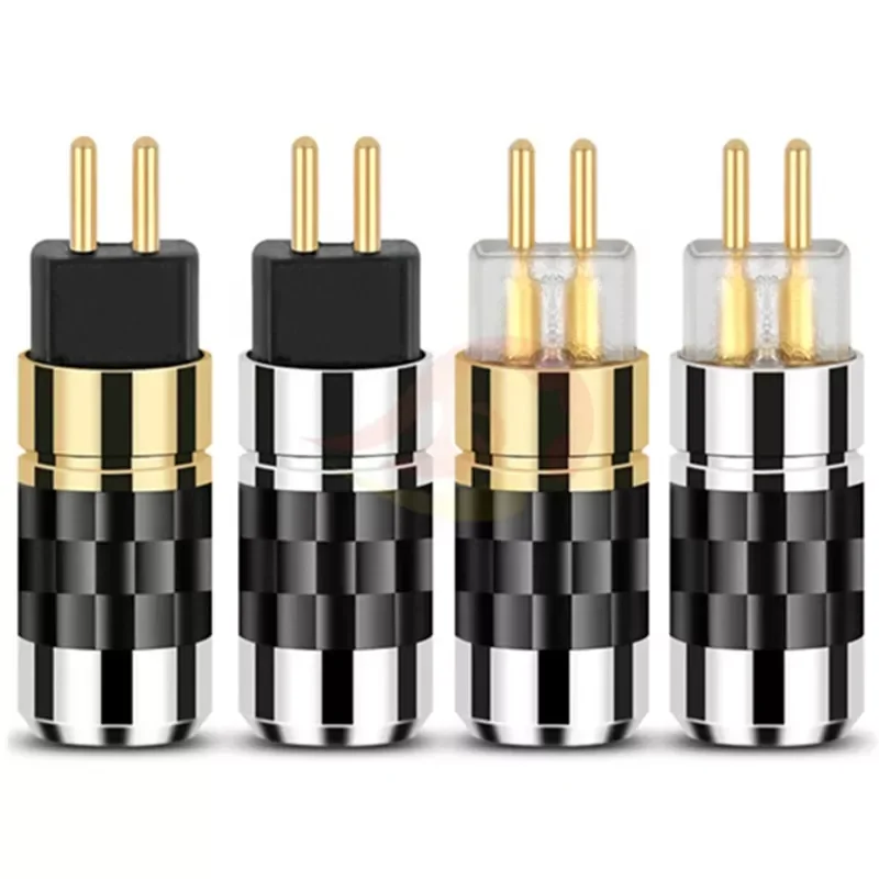 

NEW2023 2 Pairs 2Pin 0.78mm Connector Headphone Adapter For UM3X W4R UE18 HiFi Headset Gold Plated 0.78 Plug Earphones Accessori