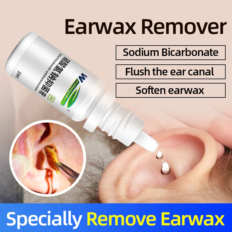 

10ml Ear Drops Sodium Bicarbonate Earwax Cleaner Liquid Acute and Chronic Otitis Ear Tinnitus/Deafness Sore Health Caring