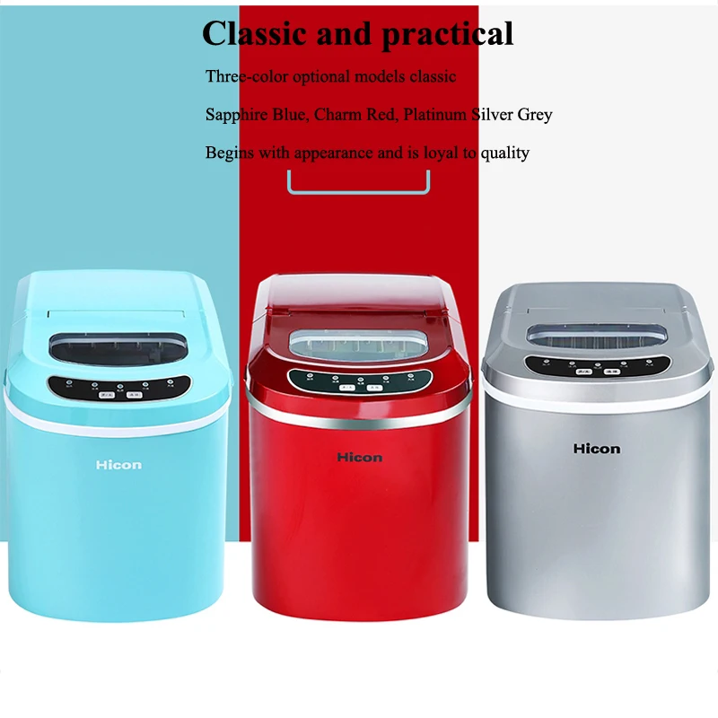 

Электрическая льдогенератор 15 кг на 24 часа, автоматическая ручная портативная машина для производства кубического льда для домашнего бара