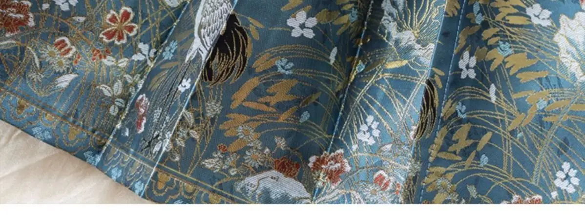 Юбка Mamian китайская династия Мин имитация макияжа тканая золотая юбка с