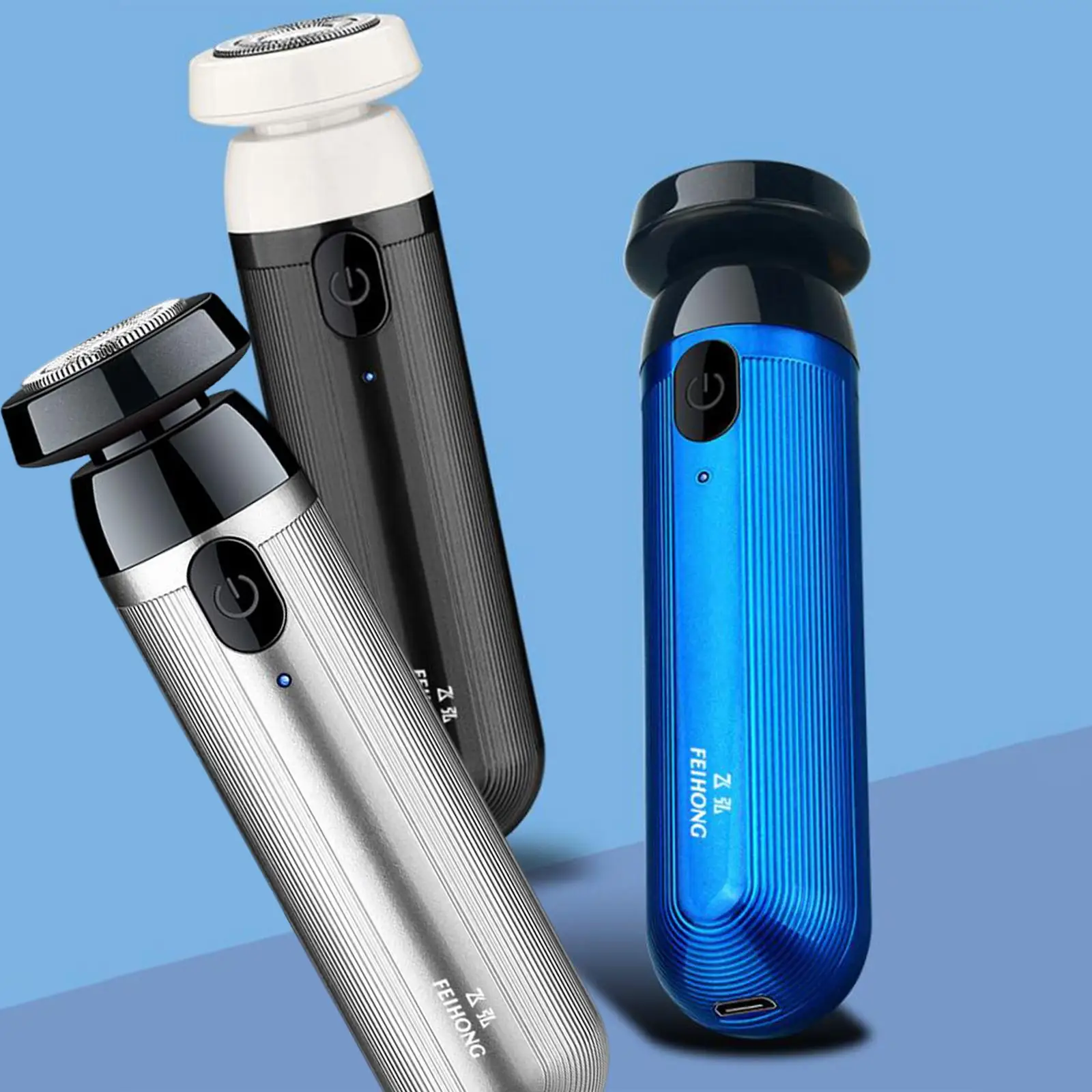 

Mini Electric Shaver Razor Cordless Pocket Razor for Travel Waterproof Rotary Razor Wet and Dry Use 360° Rotary Blade Head Razor