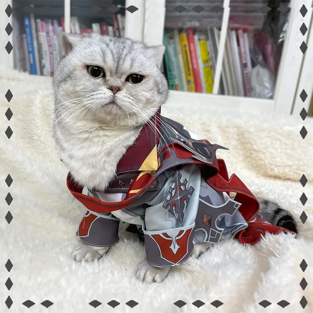 

Genshin Impact Pet Clothes COS Kawaii Pet Clothes Cat loli Costume Dog Purple Cloak Dress up