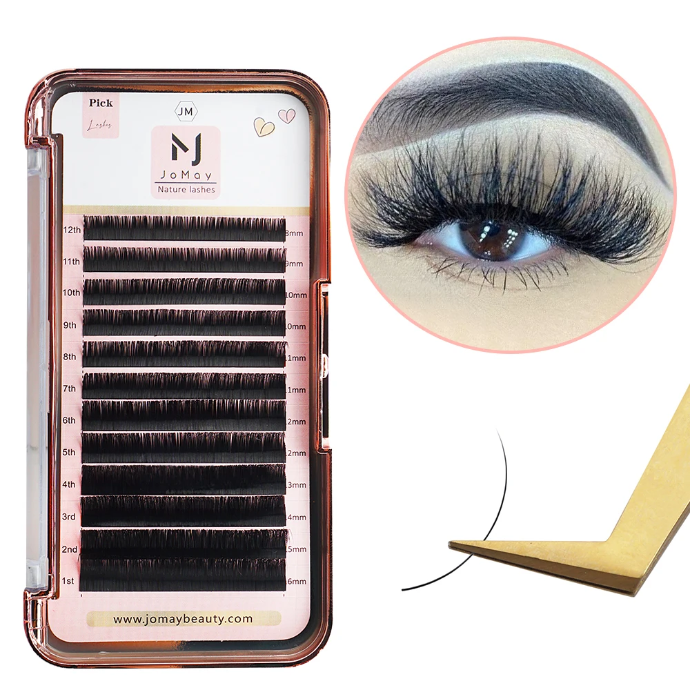 

12Rows 0.05-0.25mm Eyelash extension Faux Lash Individual Maquiagem Cilios For Professionals Soft Natural Makeup Tools