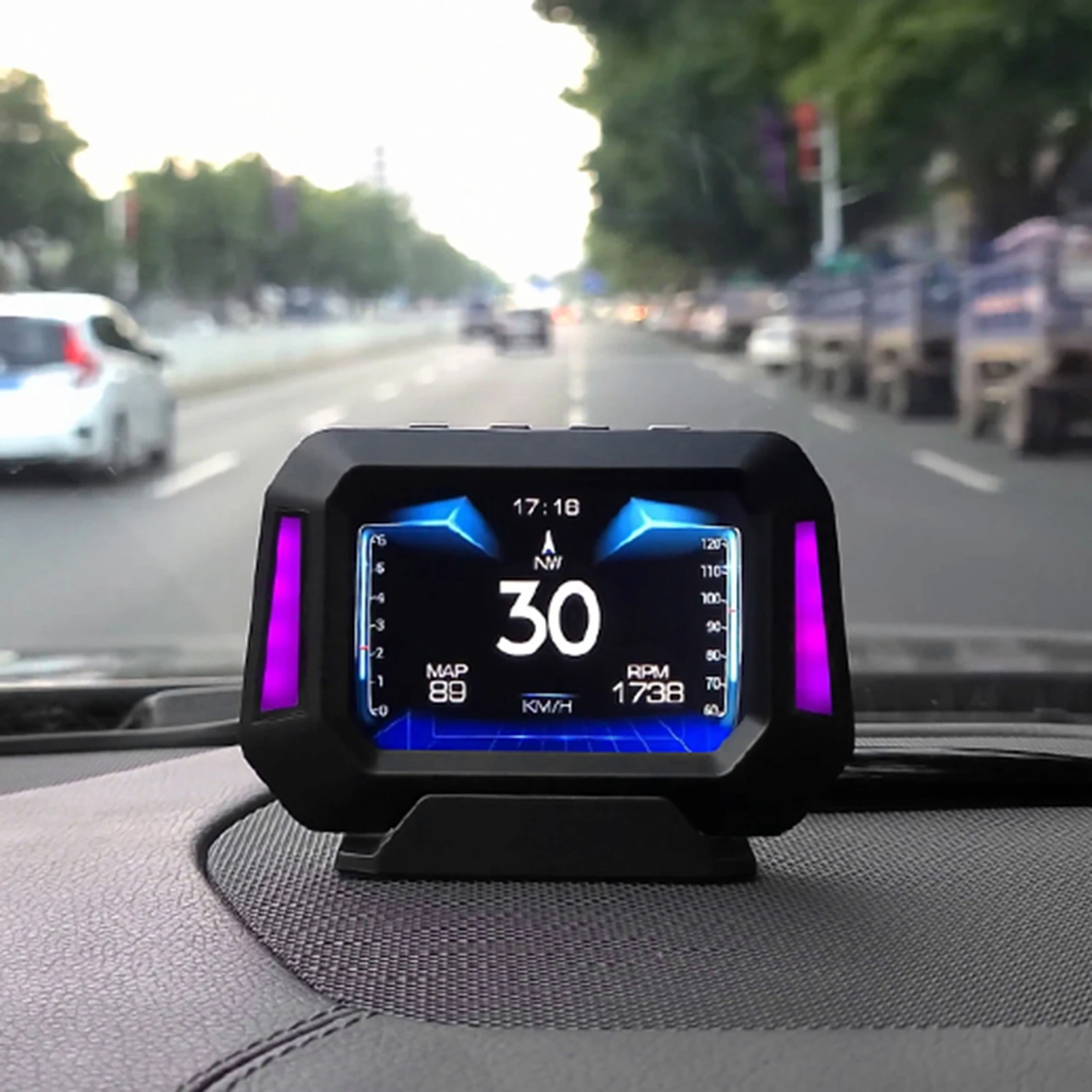 

Car Auto Head-up Display 4x4 Inclinometer Car Level Sensor HUD Gradient GPS Real-time Off-road Vehicle Speedometer Universal