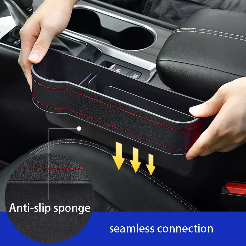 Car Seat Gap Storage Box Cup PU Leather Pocket Catcher Organizer Phone Bottle Cups Holder Multifunctional Accessories |