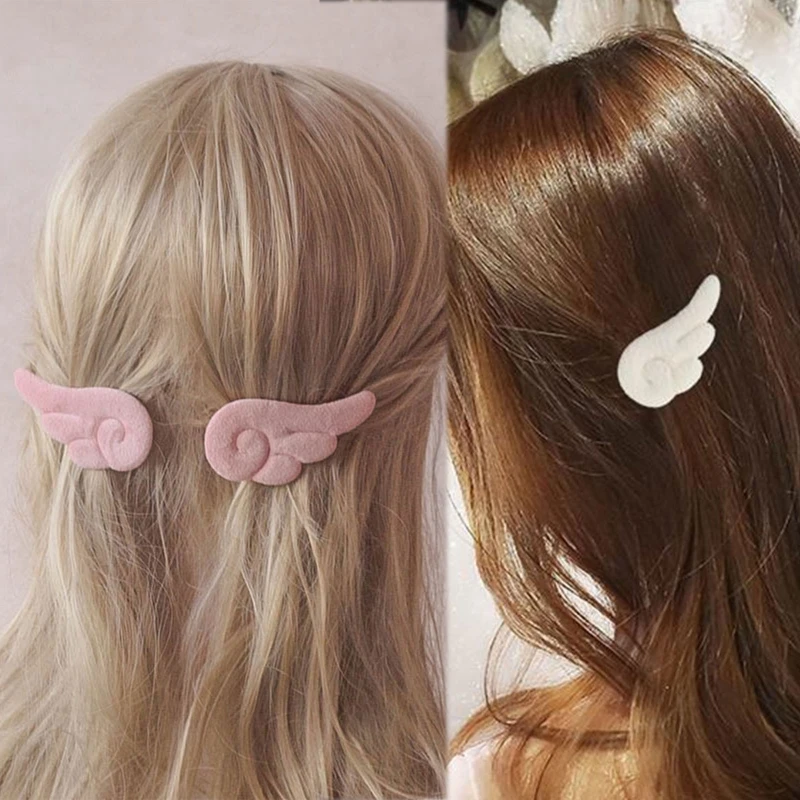 

Wing Plush Hairpin Super Cute Angel Children Accessories Girl Hair Clip Barrettes Hairgrip Headdress Headwear Hairclip Ornaments