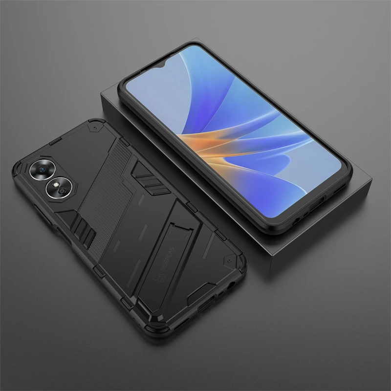 Holder Case For OPPO A17 Cover For OPPO A17 Capas Shockproof Phone Bumper Back New Kickstand Back Cover For OPPO A17 A 17 Fundas