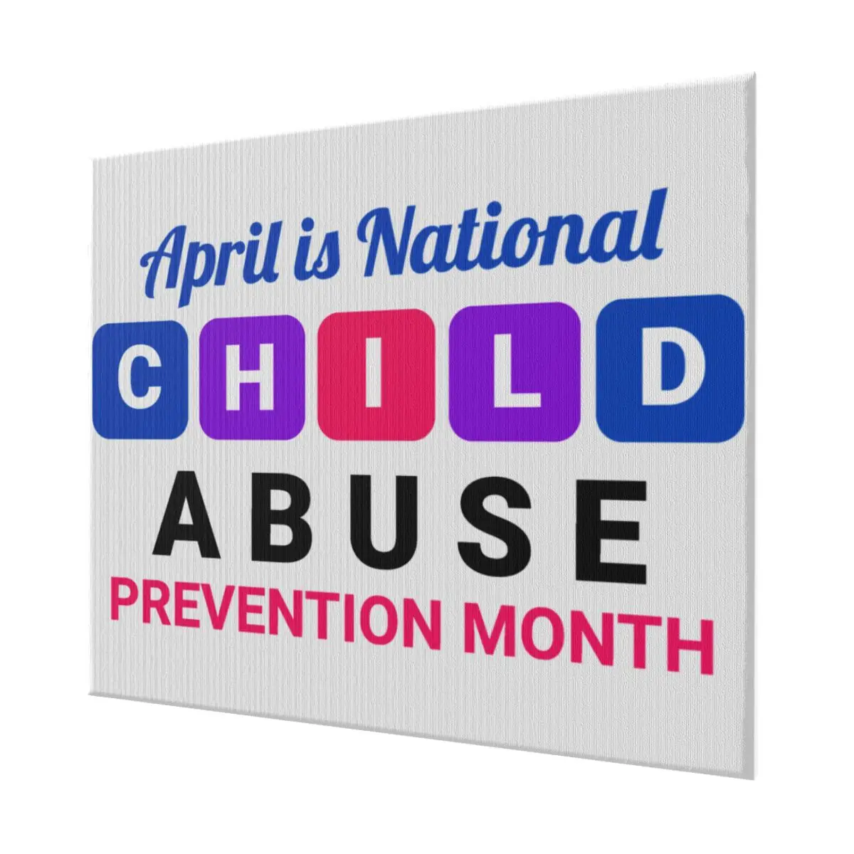 

New April Is National Child Abuse Preventon Month High-quality canvas frameless decorative painting 20x24in (horizontal style)