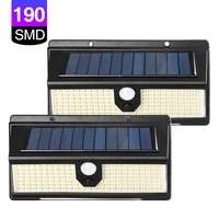 new solar lights 190 leds with lights reflector ip65 waterproof easy to install security lights for front door yard garage deck