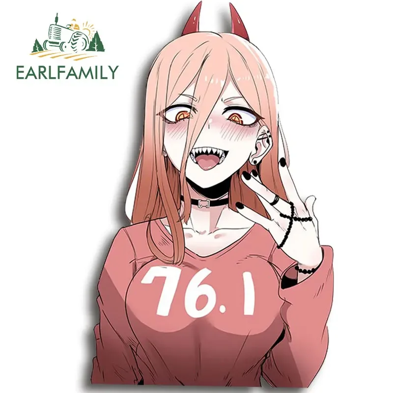 

EARLFAMILY, 13 см, интересные автомобильные наклейки Devil Peeker на окна, ноутбук, автомобильные аксессуары, индивидуальная аниме наклейка RV JDM