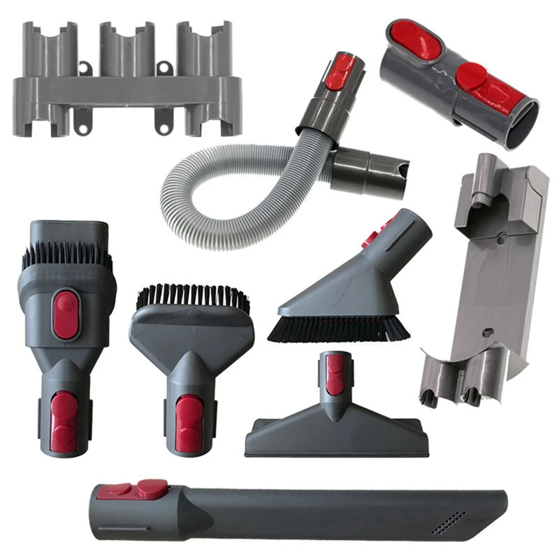

For Dyson V7 V8 V10 V11 Vacuum Cleaner Long Flat Suction Brush Head Suction Hose Hanger Brush Tool Accessories Set