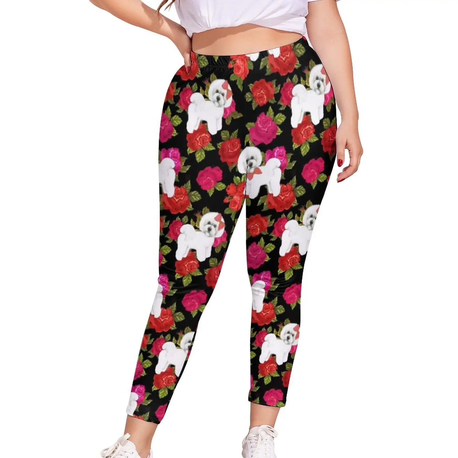 

Dog Leggings Poodle Sexy Best Legging Teens Work Out High Rise Pants