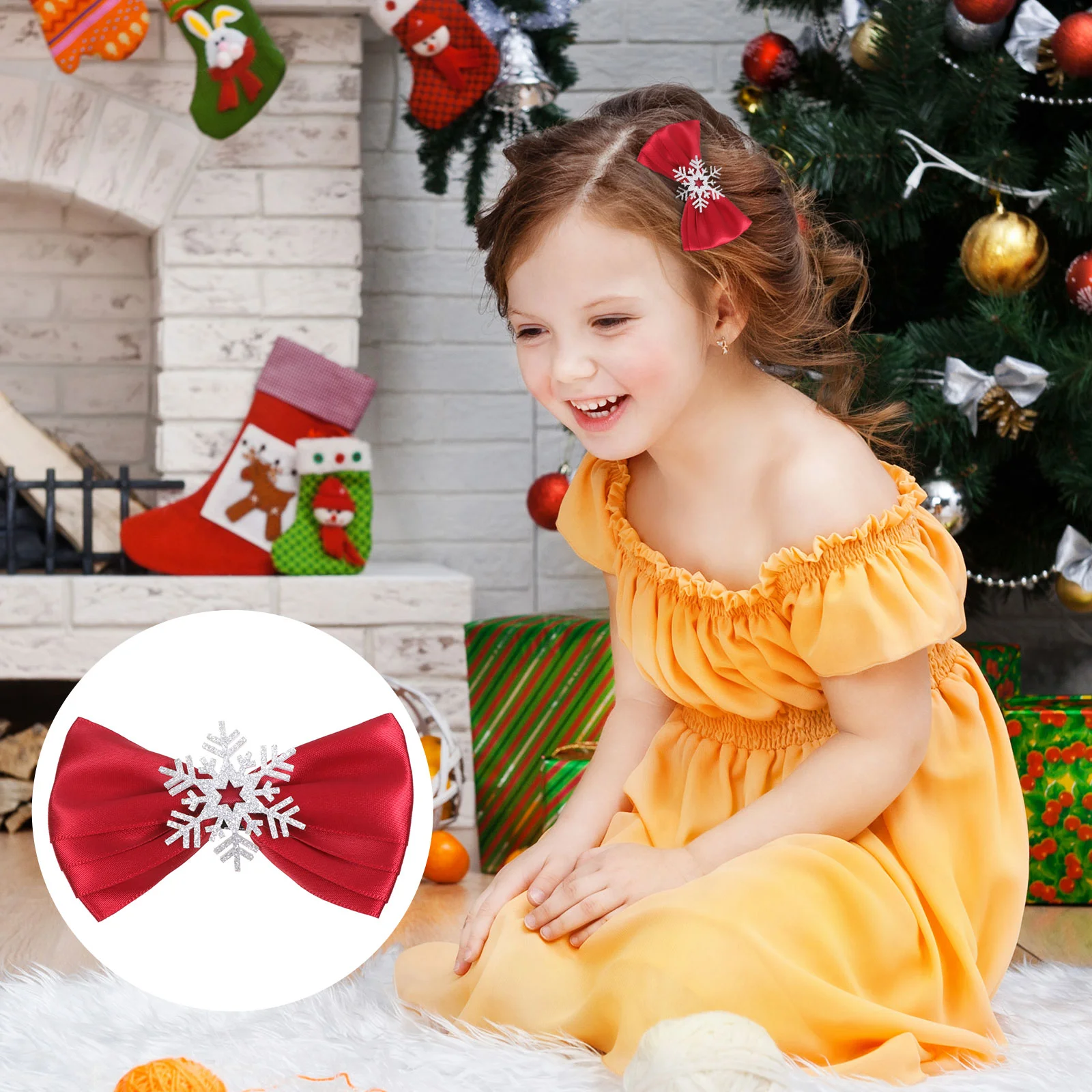 

Hair Christmas Clips Bow Bowsparty Snowflake Clip Barrettes Hairpins Hairpin Barrette Bowknot Bobby Girlsaccessories Pin Winter