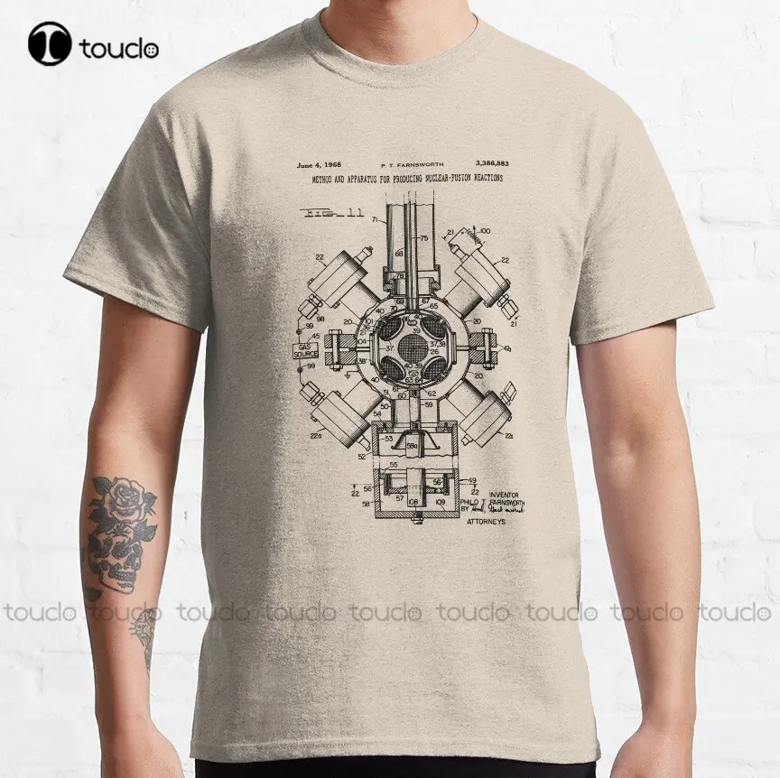 

Nuclear Fusion Invention Patent 1968 Classic T-Shirt Custom Aldult Teen Unisex Digital Printing Tee Shirts Custom Gift Xs-5Xl