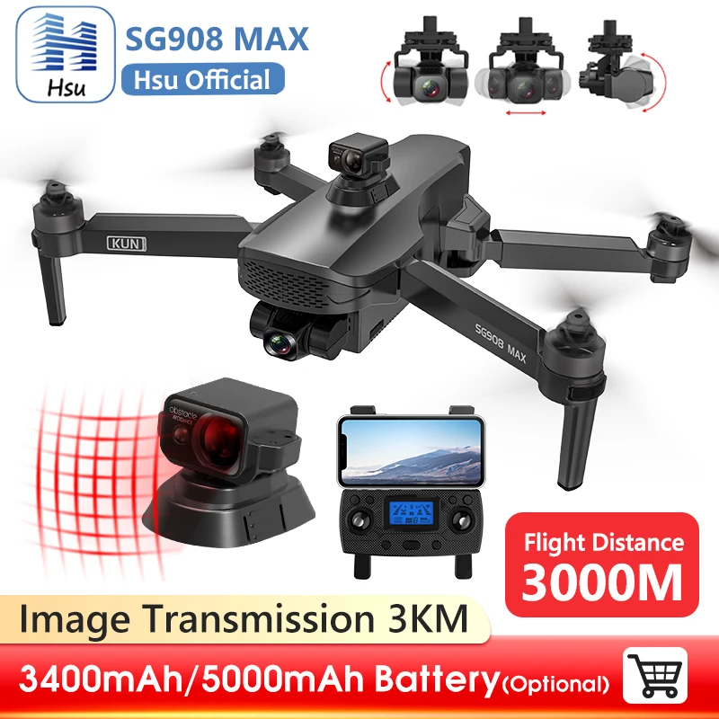 

SG908 Drone 3-Axis Gimbal 4K Camera 5G Wifi GPS FPV SG908 PRO Profesional Dron SG908 MAX Quadcopter Distance 3km VS SG906 MAX 1