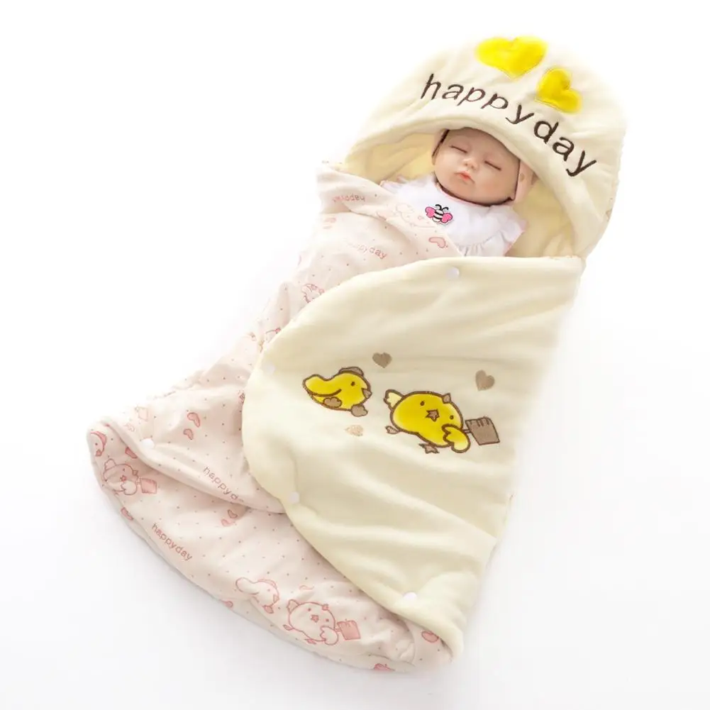 

Baby Sleeping Bag Blanket Thick Quilt Cotton Anti-Kick Sleepsacks Envelope Suitable Age 0-18 Months for Autumn and Winter