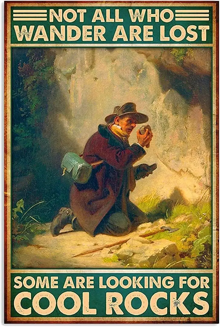 Ester Decor Tn Sgn Metl Sgns Plques Hngng rt Не ll Who Wnder re Lost Some Looking for Cool Rocks Плакаты Prnts Mothers Dy