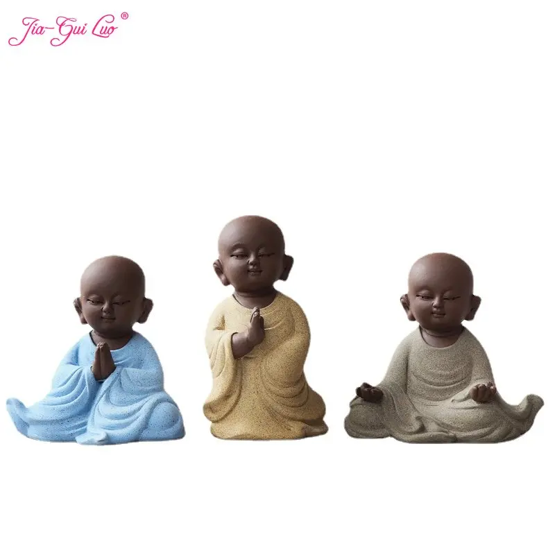 

JIA-GUI LUO Purple Clay Tea Pet Purple Car Accessories Monk Home Tea Set Accessories Decorative Ornaments N025