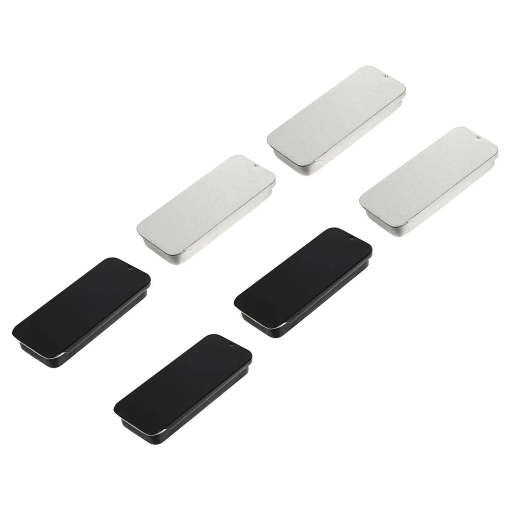 

Tin Metal Box Storage Candy Tins Boxes Lid Organizer Rectangular Hinged Withslide Containers Small Container Cans Pantry Case