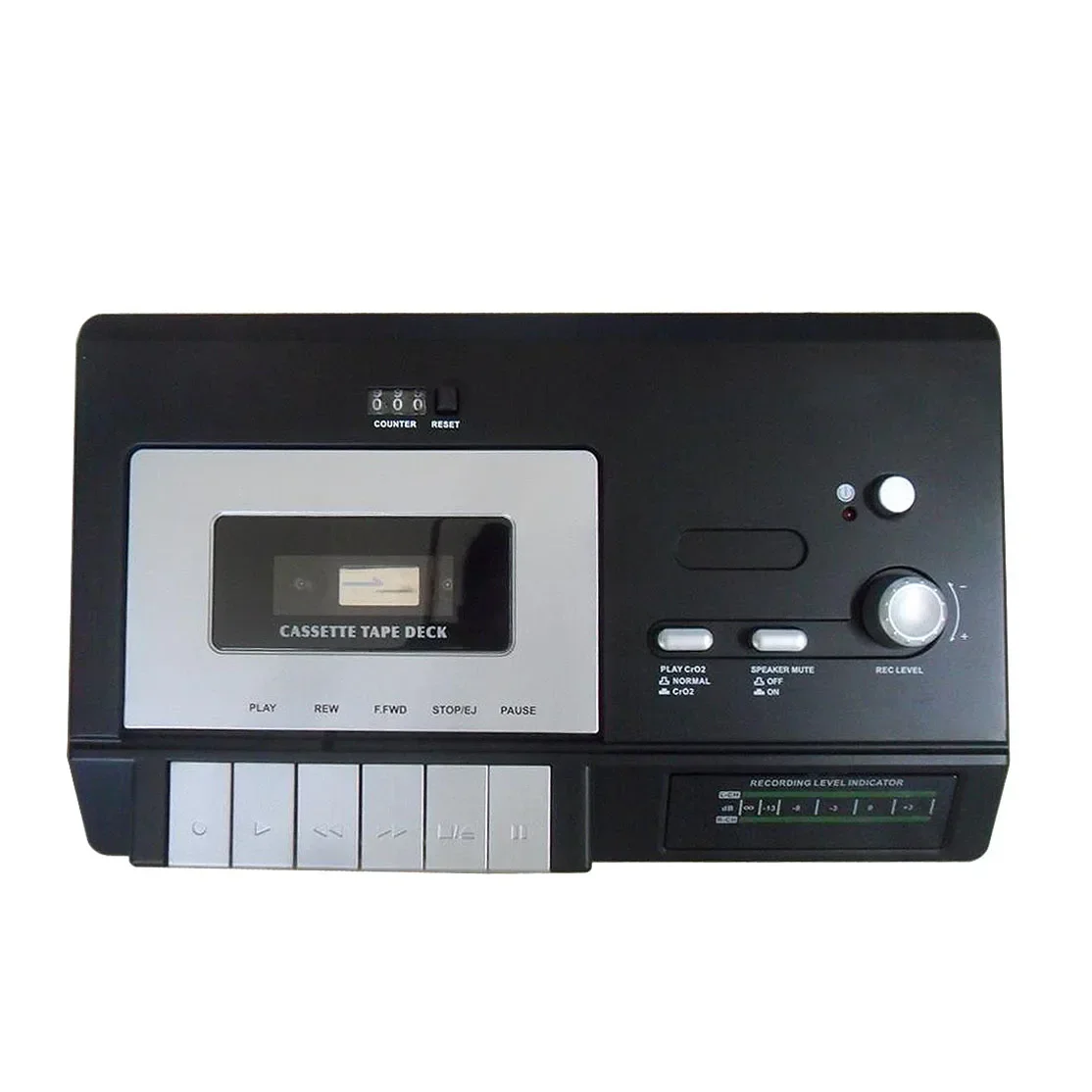 

Recording Double Tape Turntable Boombox Audio Cassette Player Recorder High Quality Portable Music System W/ USB-PC