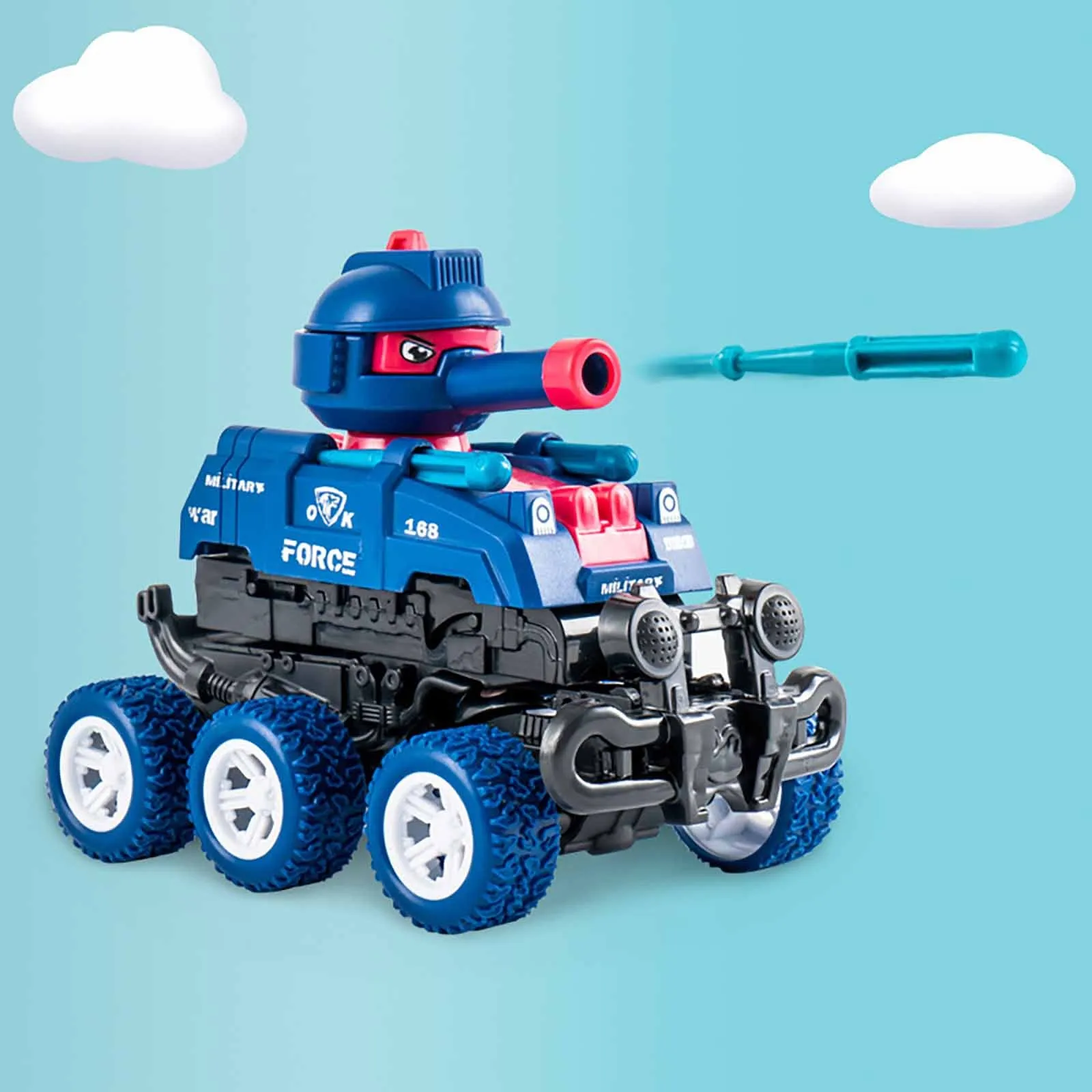 

13cm 109252134 Auto Deforming Shooting Car Tank Childrens Toy Allterrain Vehicle Die Toy Gift For Boys