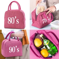 lunch bag organizer women picnic food cooler bags handbag kids thermal lunch box years print insulated zipper canvas tote pouch