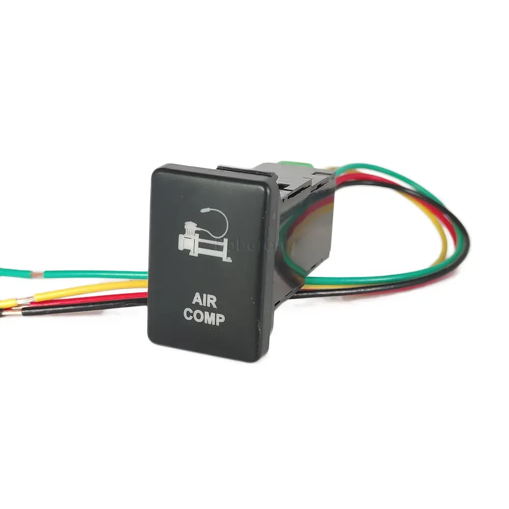 

Оранжевый светодиодный автомобильный воздушный компрессор для Toyota Hilux от 2016 до 2019, воздушный компрессор COMP, кнопочный переключатель, модифицированный переключатель с проводом