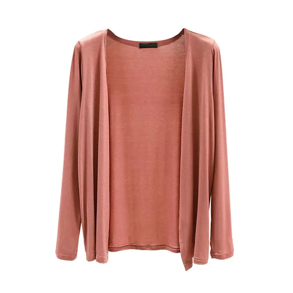 

Soft Women Coat Soft Breathable Women's Long Sleeve Open Front Cardigan Coat Stylish Casual Outerwear for Females Comfortable