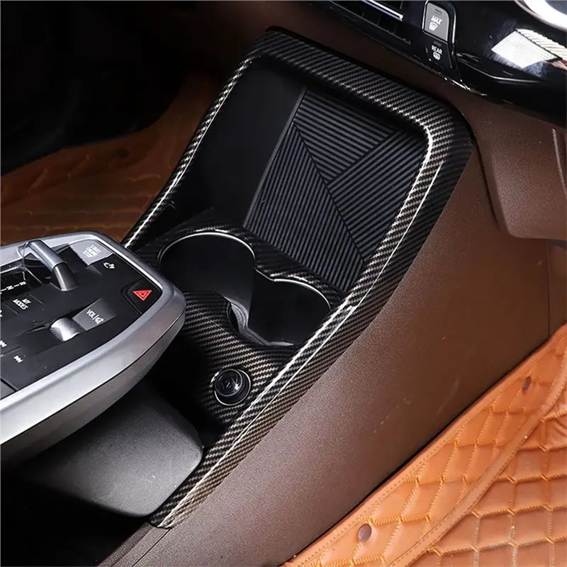 Фото Накладка из углеродного волокна ABS для BMW X1 U11 2023, консоль, панель переключения передач, аксессуар для салона автомобиля №4