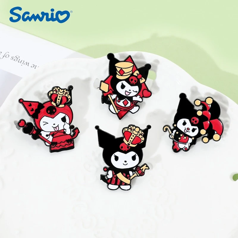 

Милый Sanrio Kuromi Забавный волшебный металлический значок брошь памятный значок аксессуары для одежды для девочек аксессуары для студенческих сумок